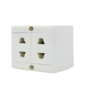 Doble enchu Sobreponer Cuadrado Enchufe Doble - Ultra Electric