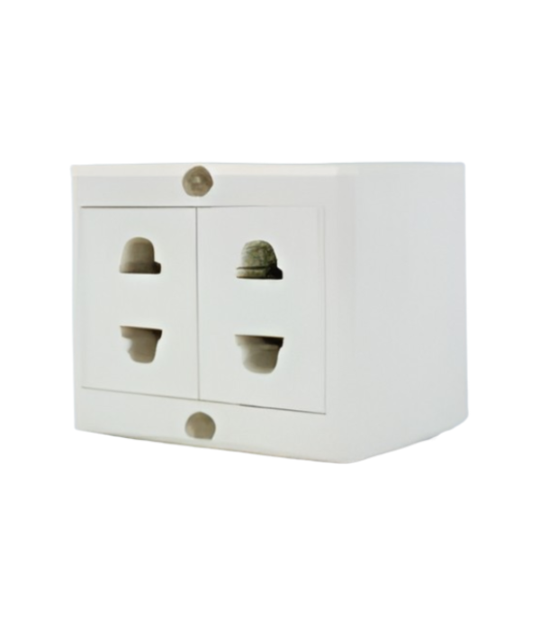 Sobreponer Cuadrado Enchufe Doble - Ultra Electric