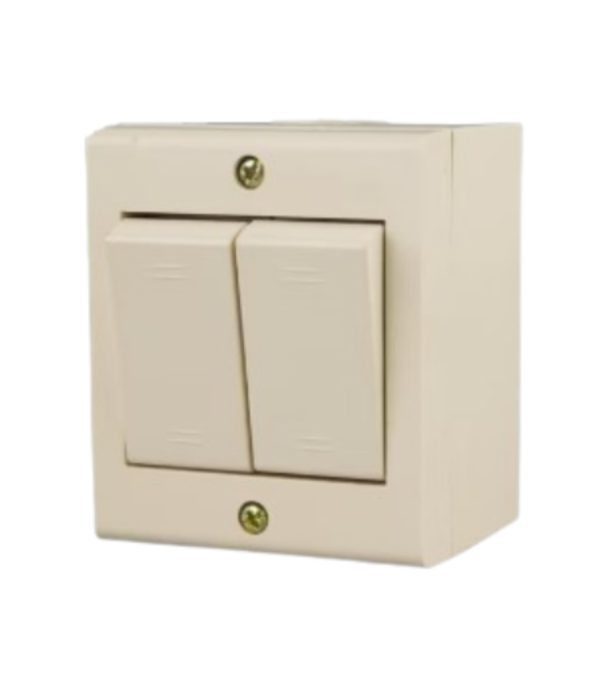 Sobreponer Cuadrado Interruptor Doble - Ultra Electric