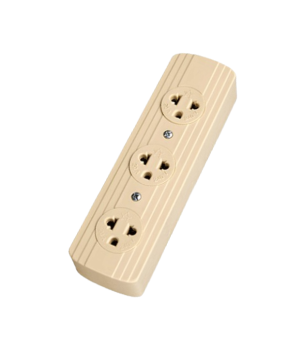 RT3INDUSTIERRA Regleta Industrial 3T C/Tierra Crema - Ultra Electric